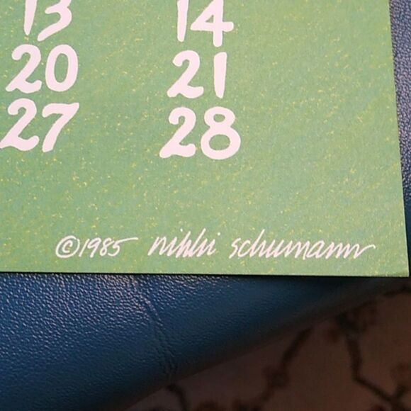 Vintage 1985 Nikki Schumann Poster Calendars in Plastic Frame Cottagecore - Picture 9 of 11
